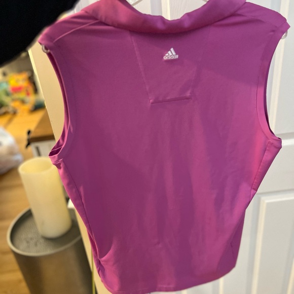 Ladies Size Large adidas Climalite GOLF Sleeveless Blouse - Magenta GUC - Picture 7 of 7